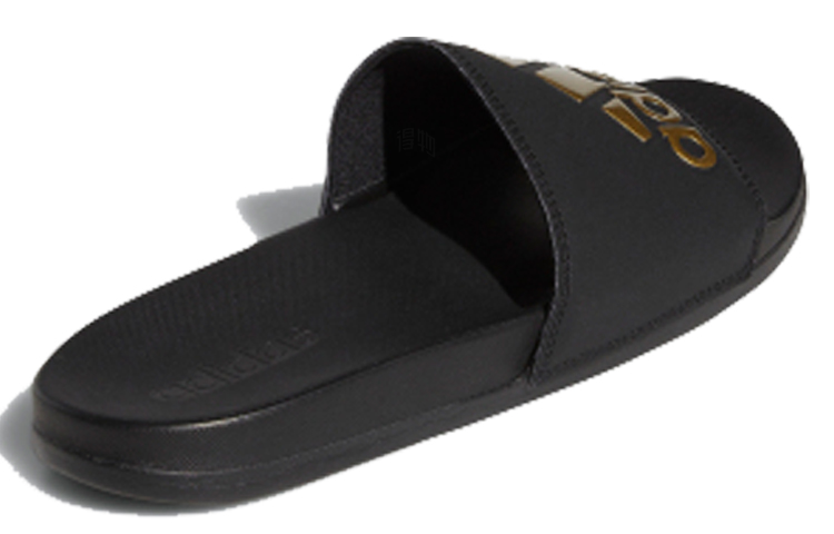 Мужские шлепанцы adidas Adilette Comfort (черно-золотые) — фото 3