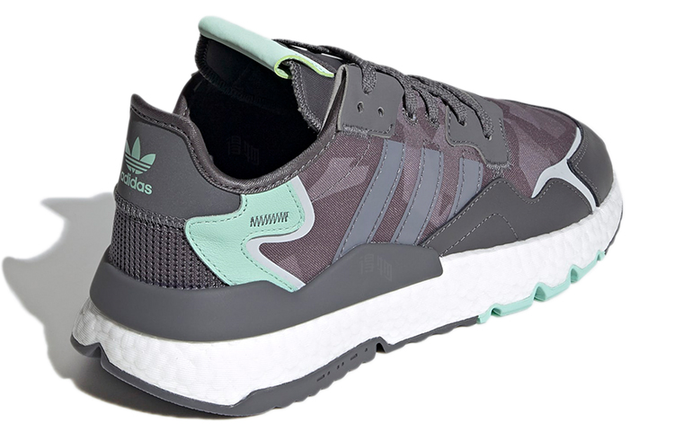 Кроссовки adidas originals Nite Jogger (серо-зелено-белые) — Серый / зелёный / белый — фото 4