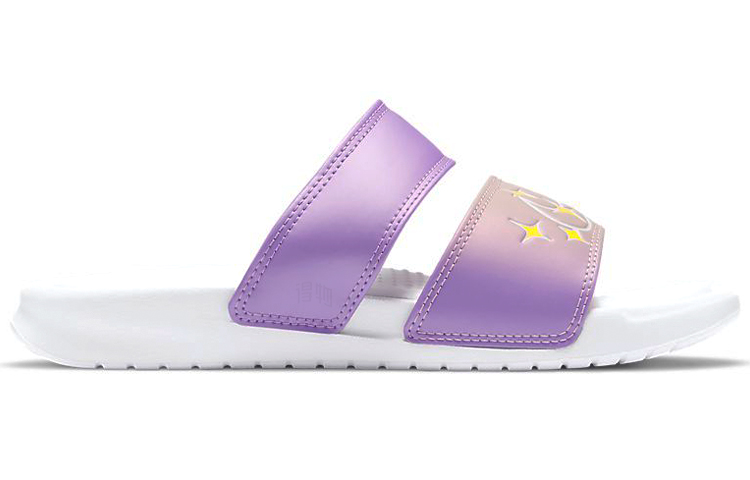Женские шлепанцы Nike Benassi Duo Ultra Slide Duo Ultra Slide (розово-фиолетовый) — Розовыйфиолетовый — фото 2