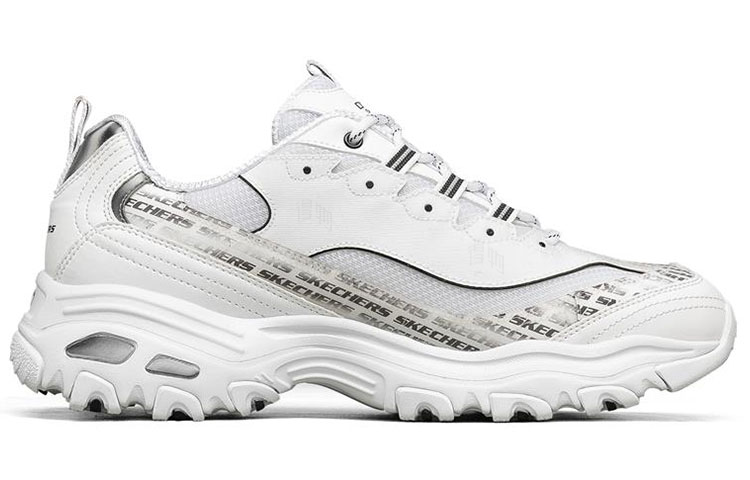 Мужские кроссовки Skechers D'Lites 1.0 (бело-черные) — фото 2