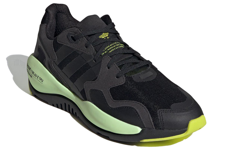 Кроссовки adidas originals ZX Alkyne (черно-зеленые) — Чёрный / зелёный — фото 2
