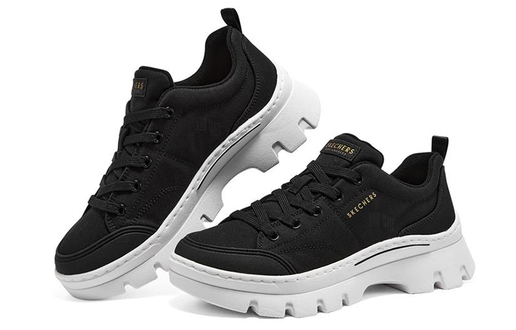 Женские кроссовки Skechers Roadies (бежевые) — Чёрный — фото 3