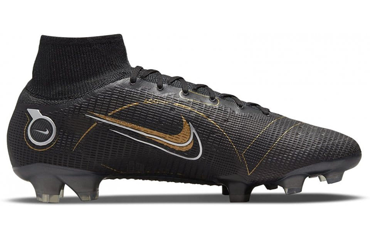 Мужские кроссовки Nike Mercurial Superfly 8 (черно-золотые) — фото 2
