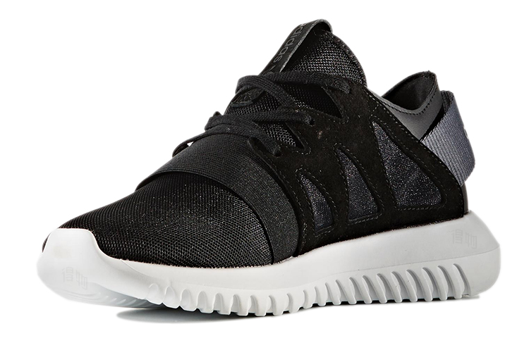 Женские кроссовки adidas originals Tubular (черно-белые) — Чёрный / белый — фото 3