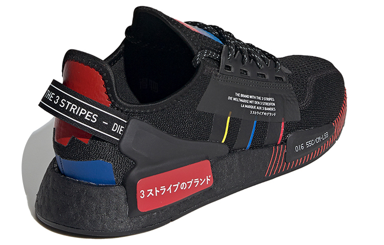 Кроссовки adidas originals NMD_R1 (черно-красные) — фото 4