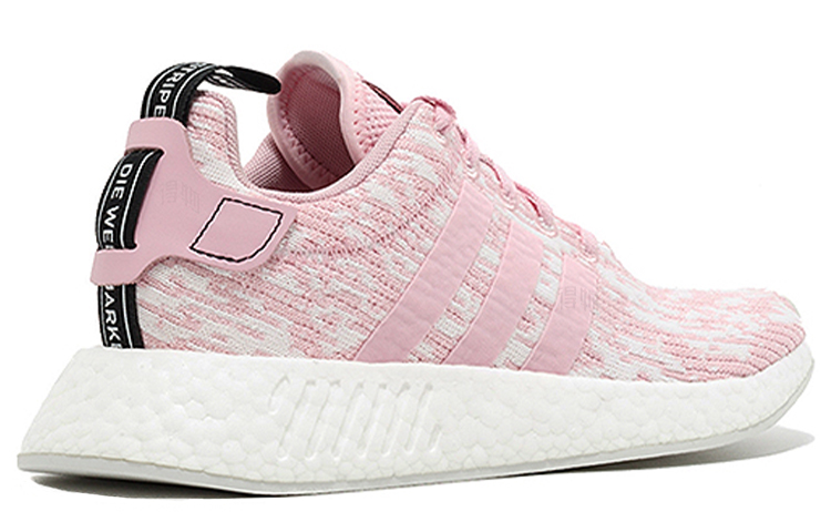 Женские кроссовки adidas originals NMD_R2 (розово-белые) — фото 4