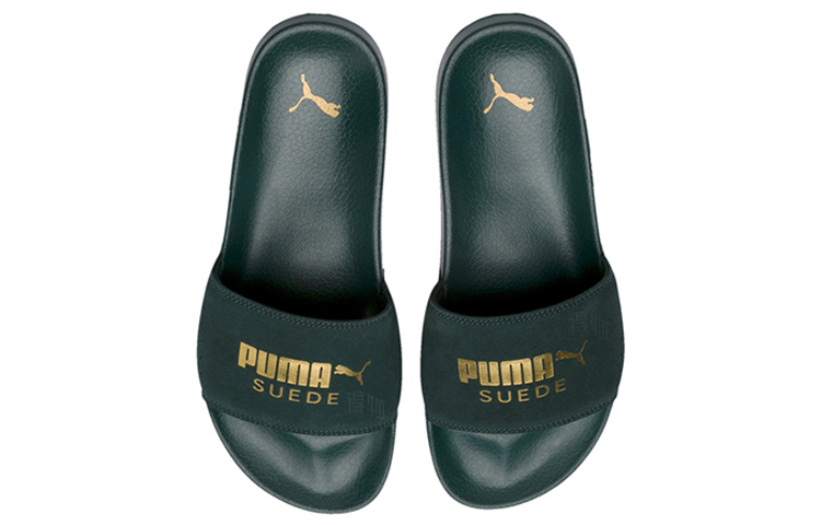 Шлепанцы PUMA Leadcat Suede (зеленые) — Зелёный — фото 3