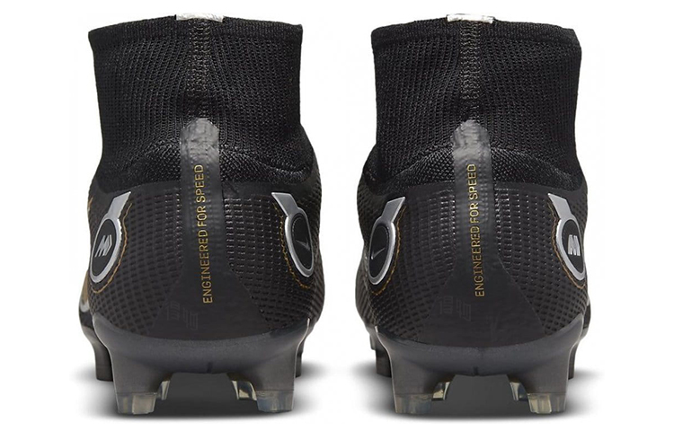 Мужские кроссовки Nike Mercurial Superfly 8 (черно-золотые) — фото 5