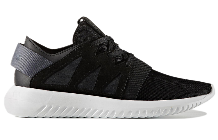Женские кроссовки adidas originals Tubular (черно-белые) — Чёрный / белый — фото 2