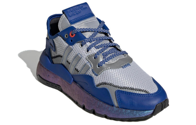 Женские кроссовки adidas Nite Jogger (сине-серебристые) — Синий / серебристый — фото 2