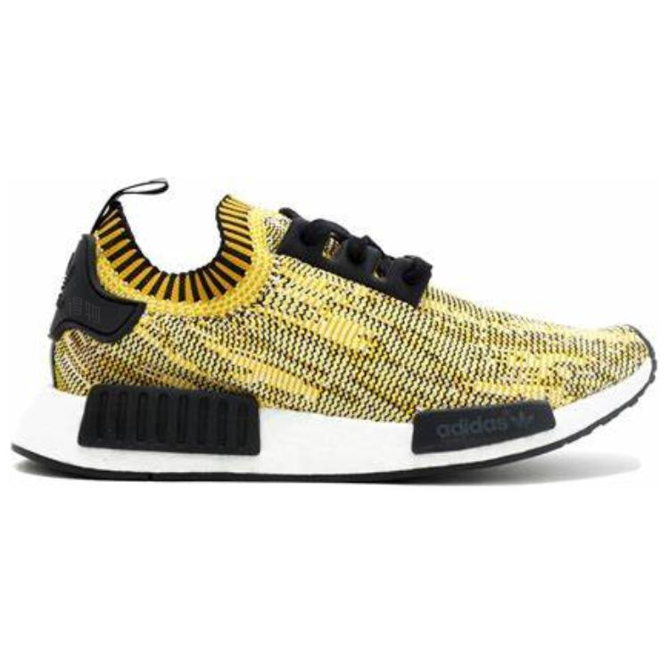 Унисекс кроссовки adidas Originals NMD R1 (желто-черные) — 黑/游牧黄 — фото 2