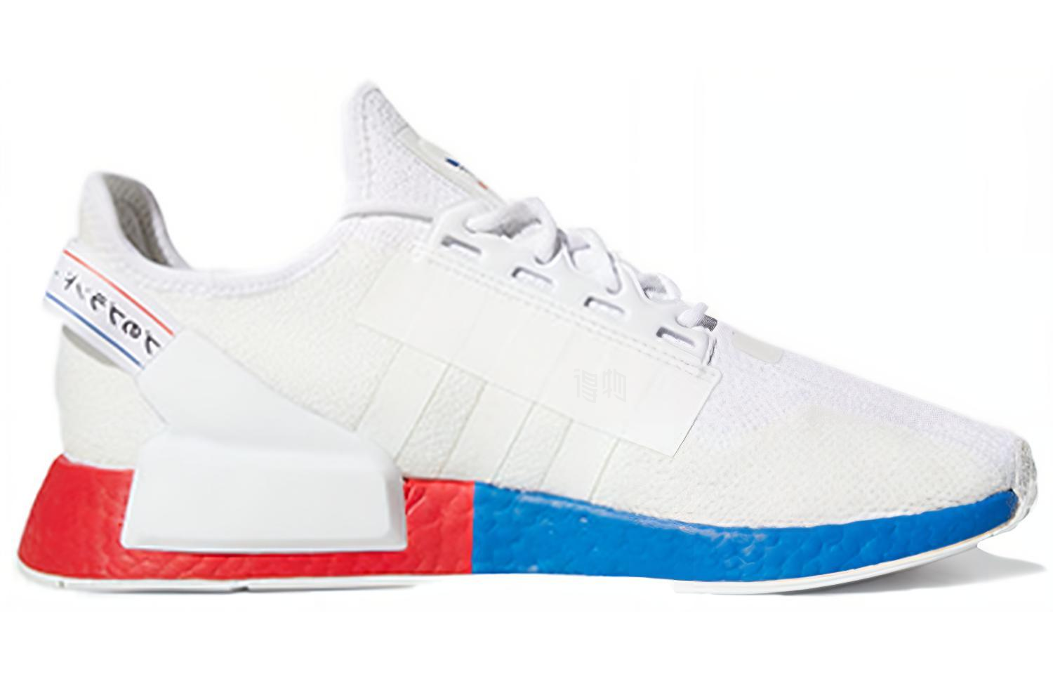 кеды adidas Originals NMD_R1 V2 (бело-сине-красные) — фото 2