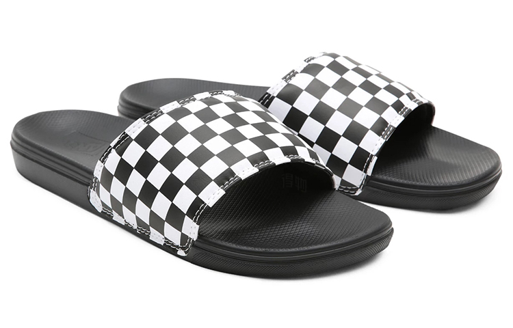Шлепанцы Vans La Costa (черно-белые) — Чёрный / белый — фото 3