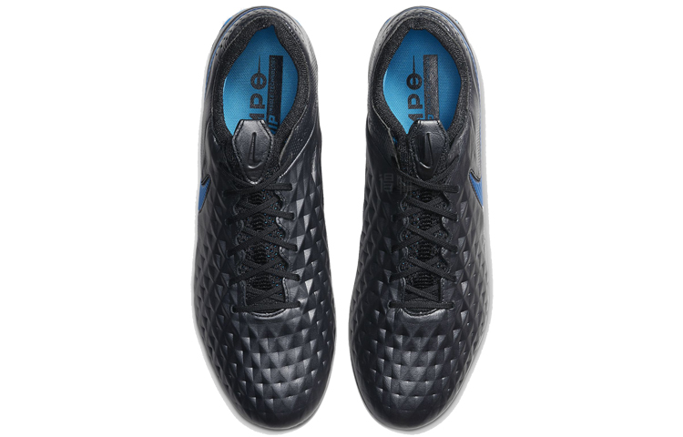 Мужские бутсы Nike Tiempo Legend 8 Elite FG (черно-синие) — Чёрныйсиний — фото 4
