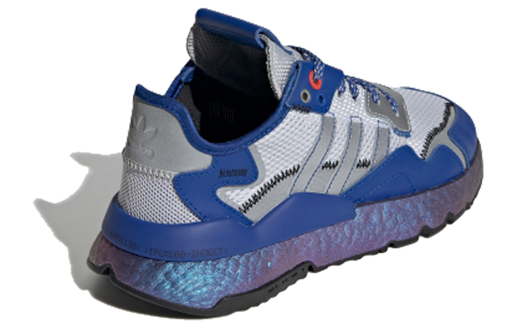 Женские кроссовки adidas Nite Jogger (сине-серебристые) — Синий / серебристый — фото 3