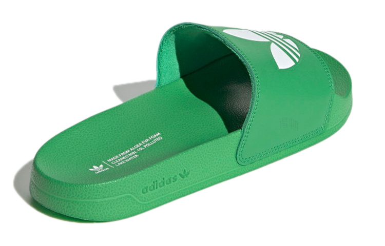 Шлепанцы adidas originals ADILETTE (зелено-белая) — фото 4