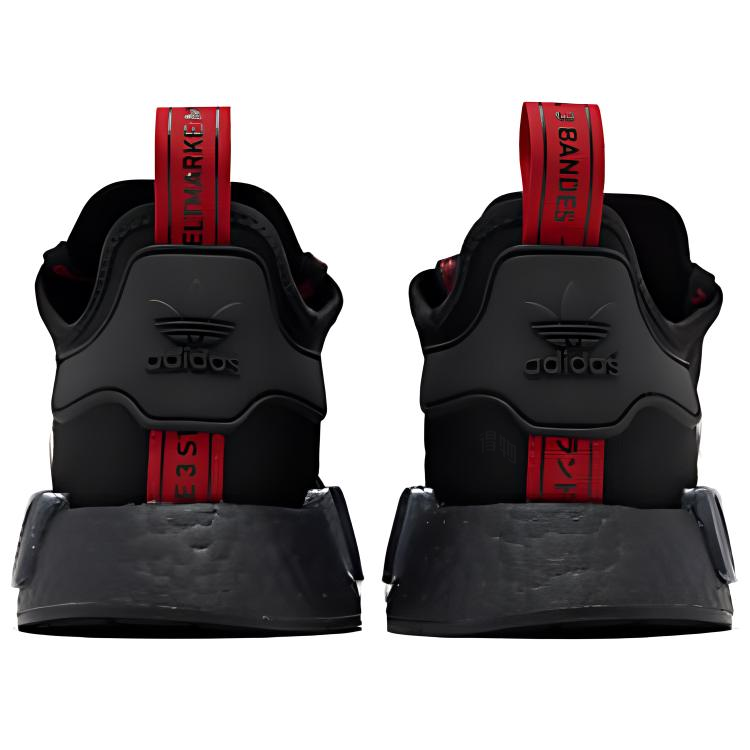Кроссовки adidas originals NMD_R1 (черно-бело-красный) — Чёрный / красный / белый — фото 4