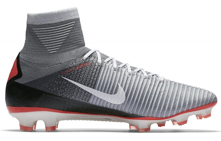 Мужские бутсы Nike Mercurial Superfly 5 FG (серый с черным) — фото 2