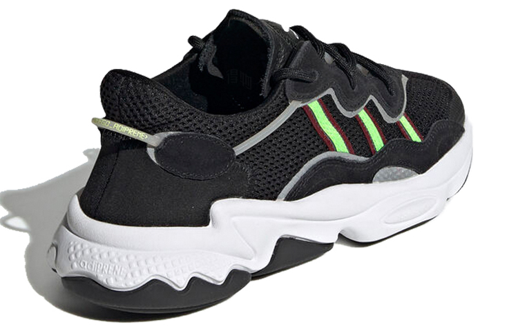 Женские кроссовки adidas originals Ozweego (черно-зеленые) — фото 3