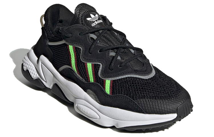 Женские кроссовки adidas originals Ozweego (черно-зеленые) — фото 2
