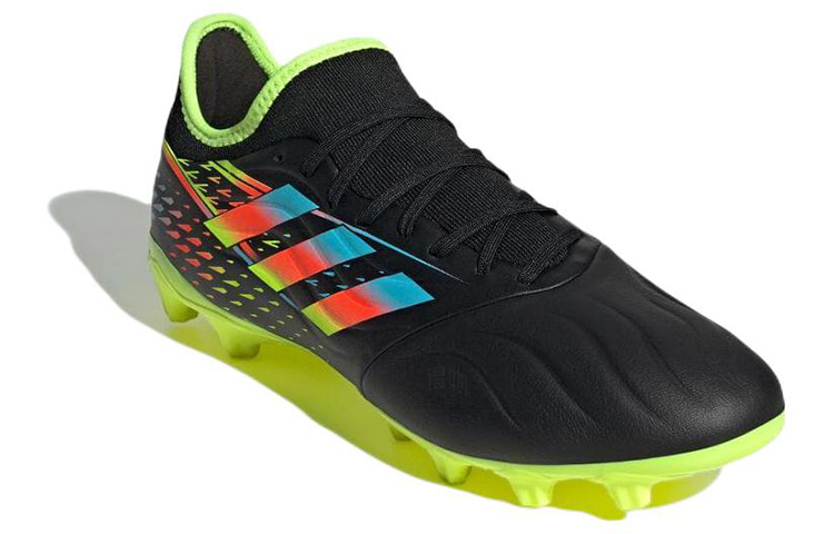 Мужские бутсы adidas Copa Sense.3 HG/AG FG (черно-зелено-сине-оранжевый) — Чёрный / зелёный / синий / оранжевый — фото 3