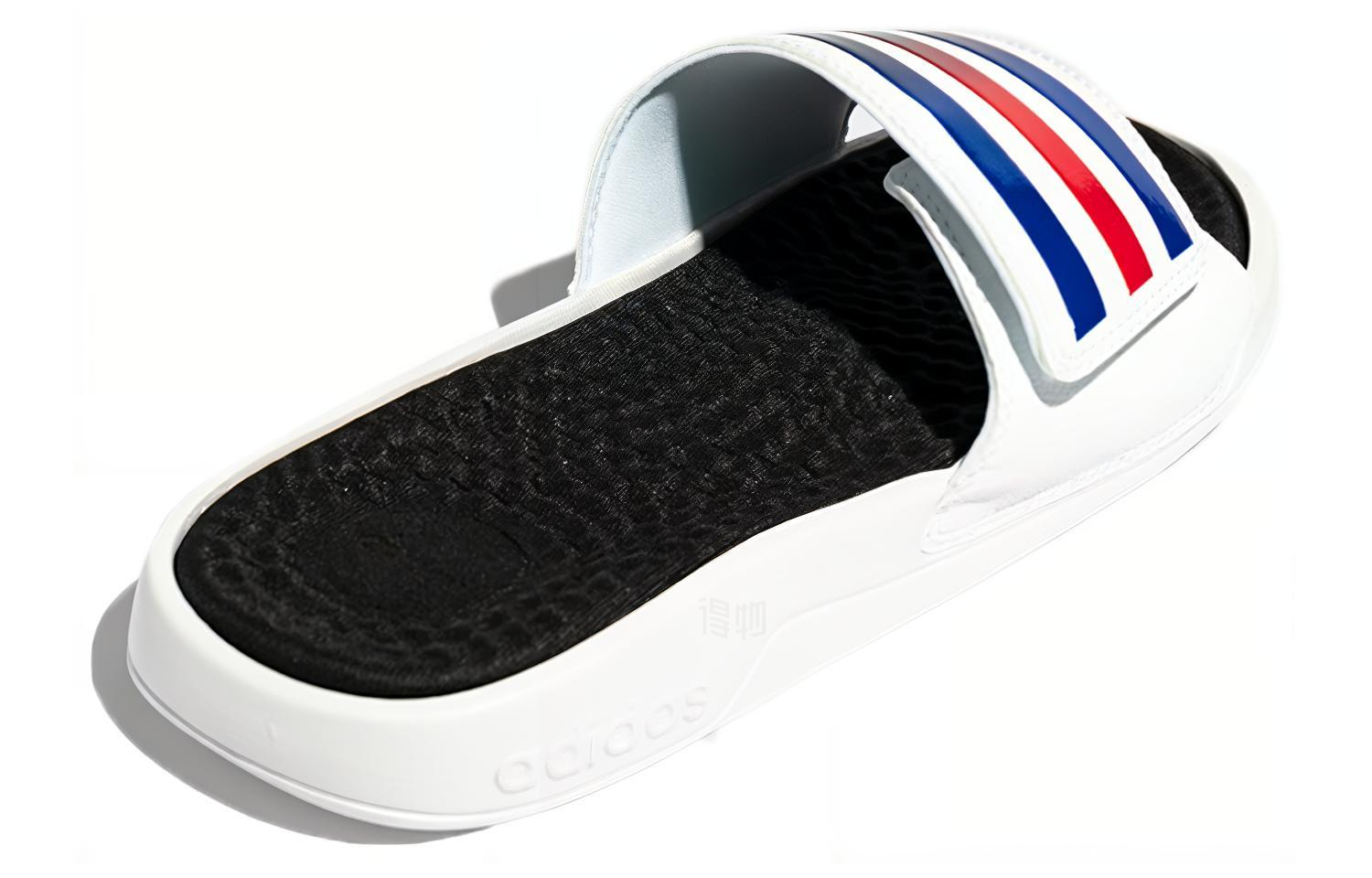 Шлепанцы adidas Adissage (бело-сине-красные) — Белый / синий / красный — фото 4