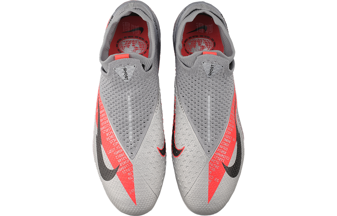 бутсы Nike Phantom VSN 2 Elite DF AG PRO (серо-оранжевые) — фото 3
