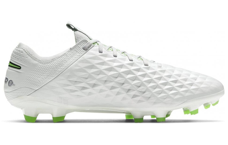 Мужские кроссовки Nike Tiempo Legend 8 Elite 8 FG (белый / зеленый) — Белый / зелёный — фото 2