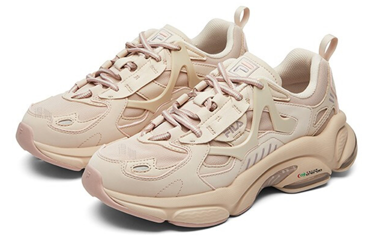 Женские кроссовки Fila FUSION RJV (бежевые) — фото 3