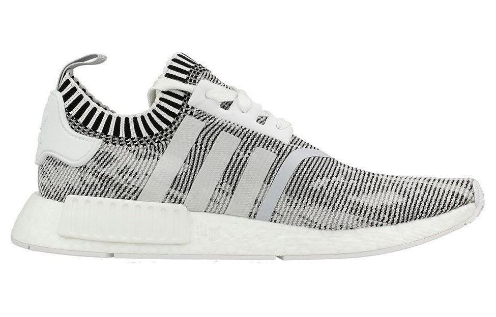 Кроссовки adidas originals NMD_R1 (бело-черные) — Белый / чёрный — фото 2