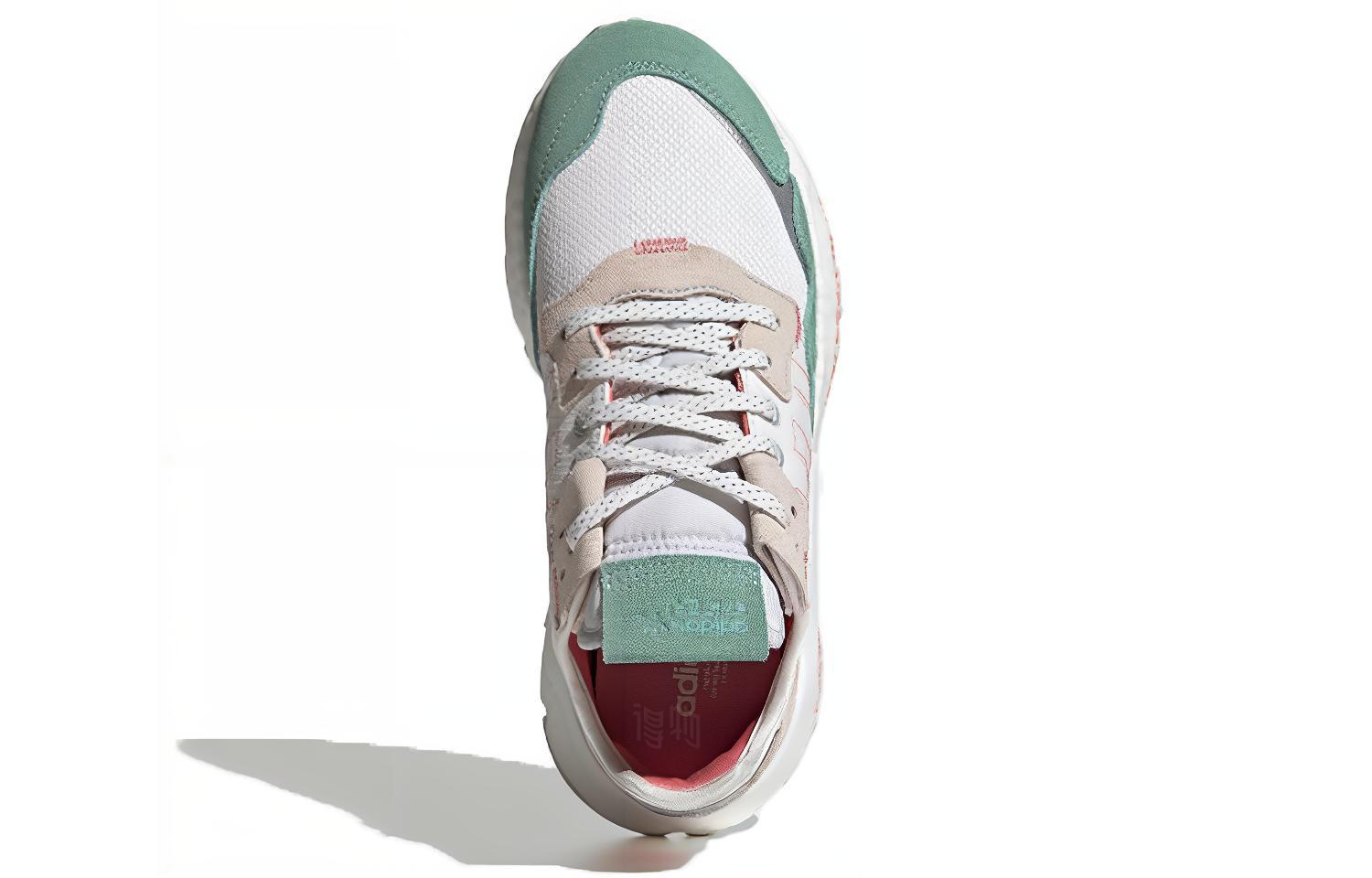 Женские кроссовки adidas originals Nite Jogger (бело-зелено-красные) — фото 5