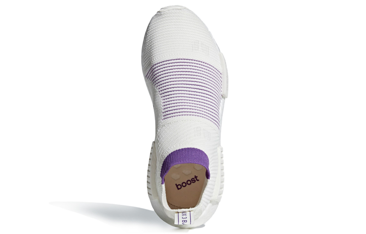 Женские кроссовки adidas originals NMD CS1 Primeknit (бело-фиолетовые) — Белый / фиолетовый — фото 5