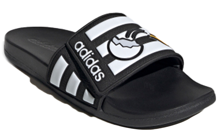 Шлепки adidas neo (черно-белые) — фото 3