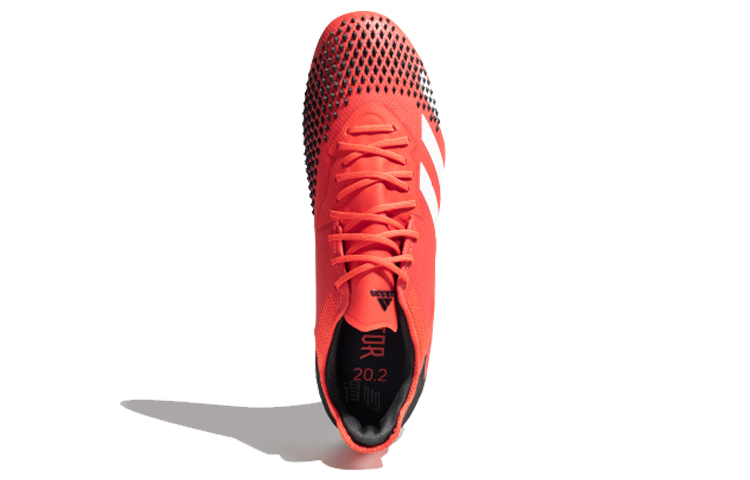 Мужские футбольные бутсы adidas Predator 20.2 MG (черно-красно-белые) — фото 4