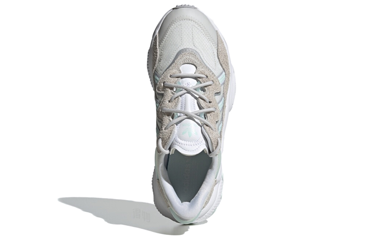 Женские кроссовки adidas originals Ozweego (серо-бело-зеленые) — фото 5