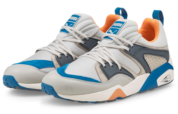 Кроссовки PUMA Blaze Of Glory Retro (серо-сине-оранжевые) — 灰/蓝/橘 — фото 3