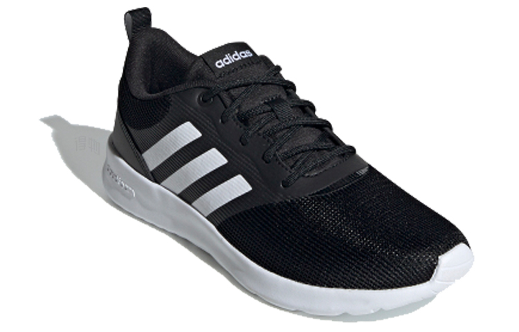 Женские кроссовки adidas neo Qt Racer 2.0 (черно-белые) — Чёрный / белый — фото 2