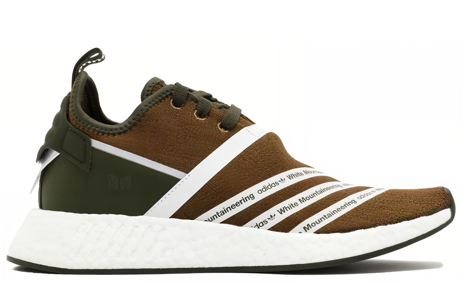 Кроссовки adidas originals NMD_R2 (коричнево-зеленые) — фото 2
