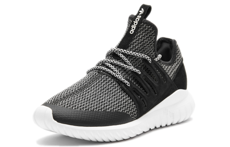 Кроссовки adidas originals Tubular Radial (черно-белые) — Чёрный / белый — фото 2