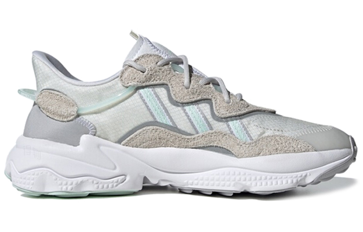 Женские кроссовки adidas originals Ozweego (серо-бело-зеленые) — фото 2