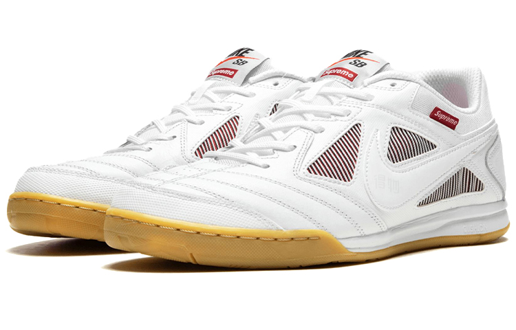 Кеды Nike × Supreme OG SB Gato White IC/IN (белые) — Белый — фото 3