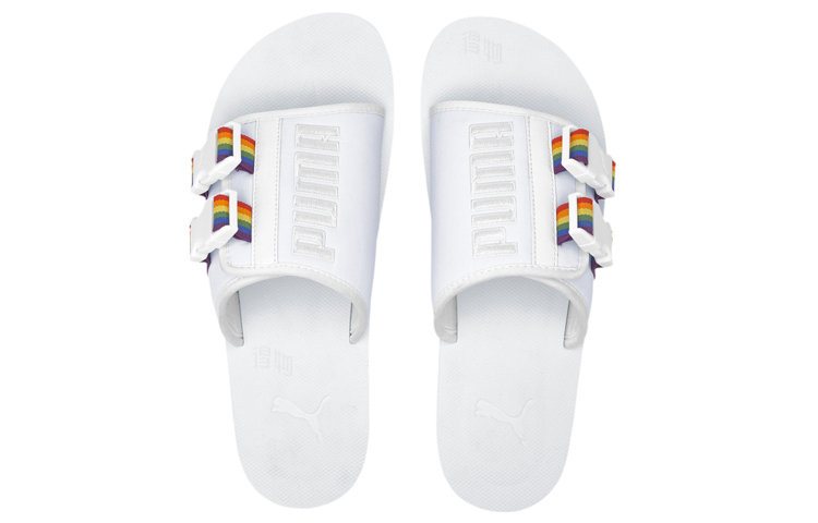 Шлепки PUMA Wilo Lux Nylon Multi (белые) — фото 3
