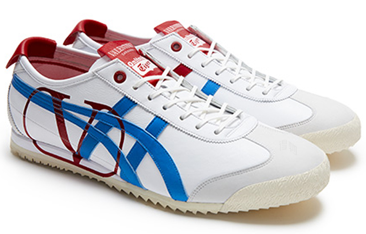 Кеды valentino x Onitsuka Tiger MEXICO 66 (бело-синие) — фото 4