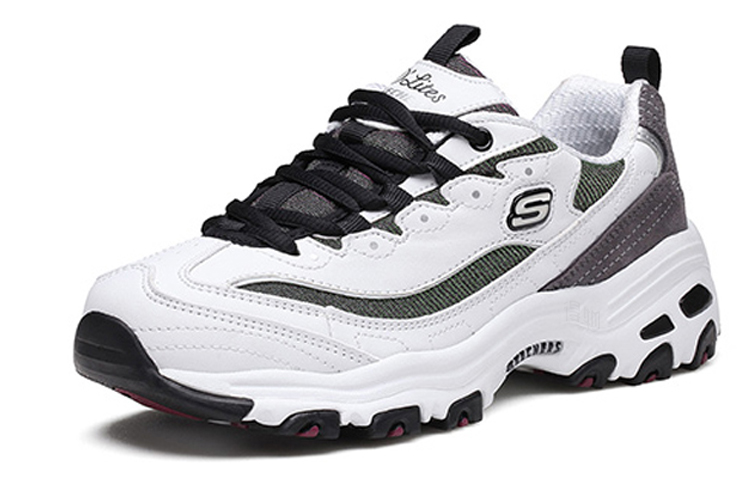 Женские кроссовки Skechers D'LITES (серебристо-серые) — фото 3