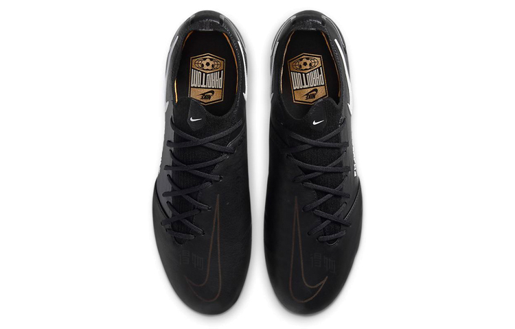 Футбольные бутсы Nike Phantom GT Elite Tech Craft FG (черно-бело-желтый) — Чёрный / белый / жёлтый — фото 4