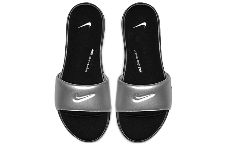 Женские шлепанцы Nike Ultra Comfort3 Slide (черно-серая) — Чёрныйсеребристый — фото 3
