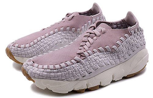 Женские кроссовки Nike Woven Air Footscape (розовые) — фото 3