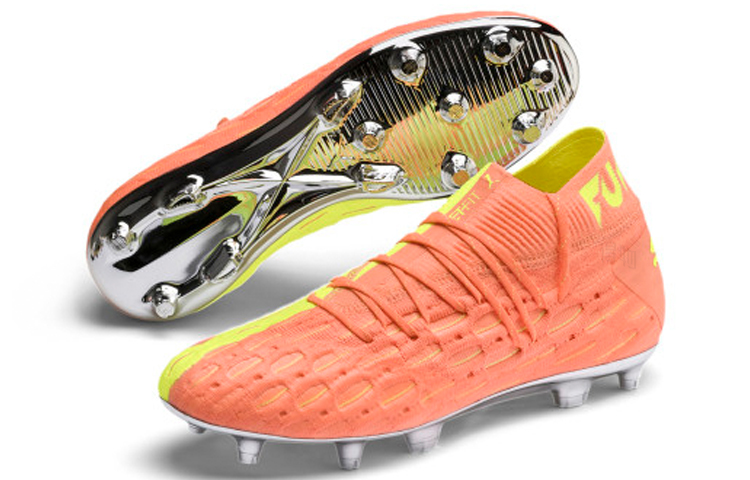 Мужские кроссовки PUMA Future 5.1 Netfit OSG FG (оранжево-желтые) — фото 3