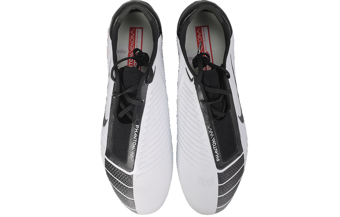 Мужские бутсы Nike Phantom Venom Elite FG (черно-белые) — фото 3