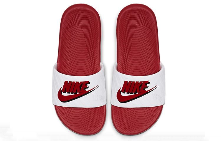 Шлепки Nike NikeKawa (красно-белый) — фото 3